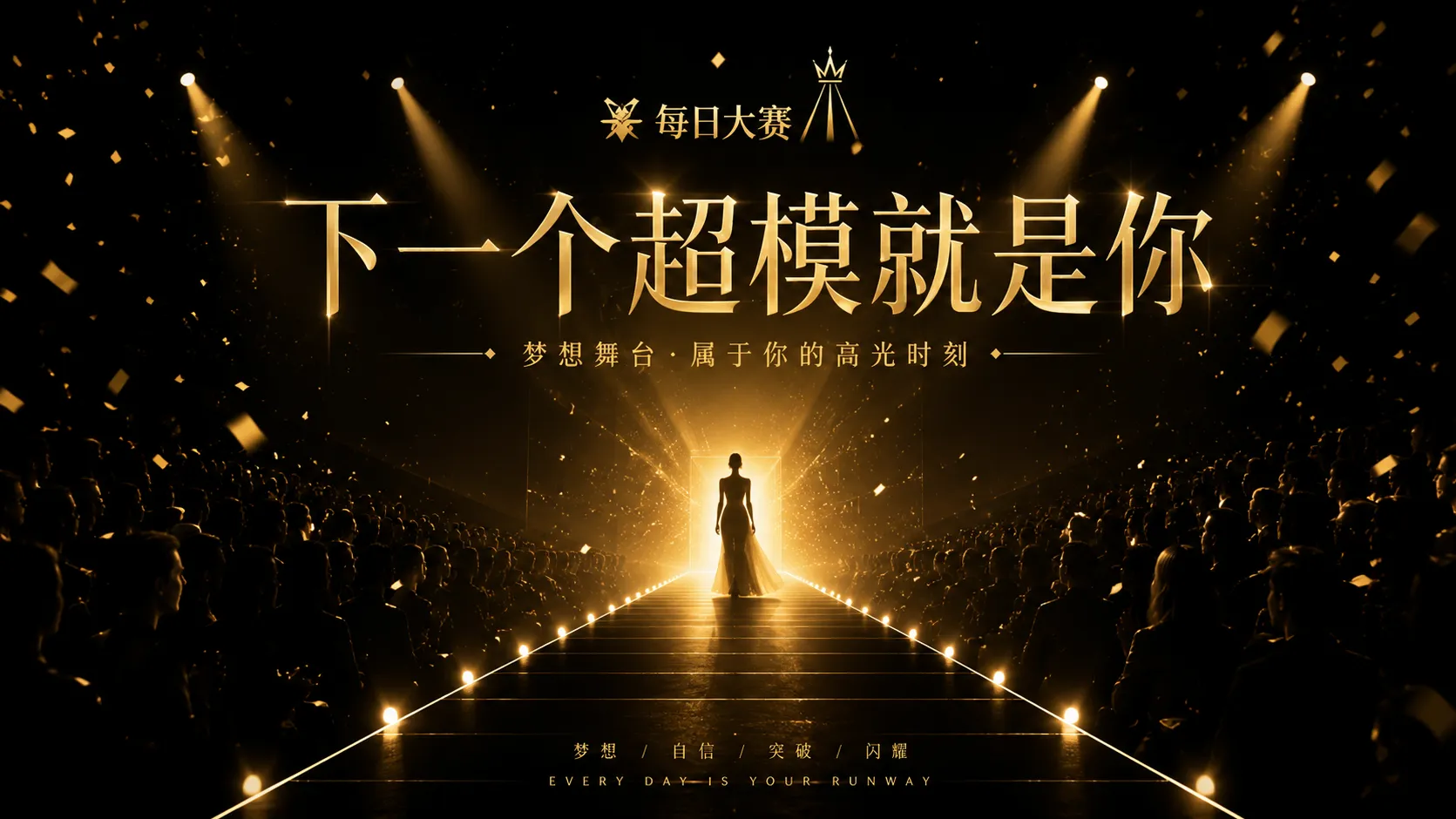 每日大赛黑金T台赛事主视觉